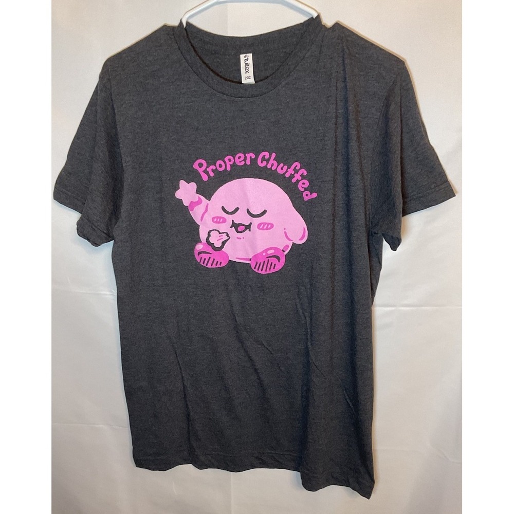 Gaming Shirt Funny Star Pink Gray Unisex Medium